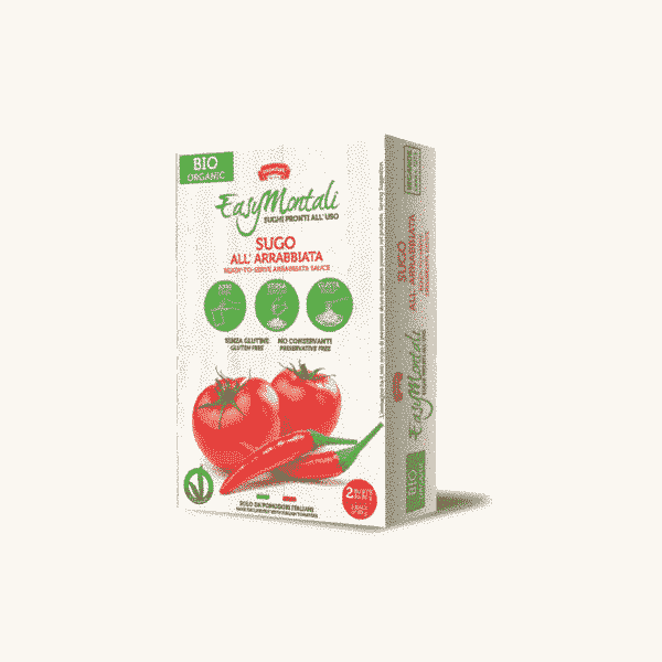 Organic sauce - ARRABBIATA Product description: Ready-to-serve organic spicy tomato sauce