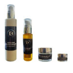 Bio cosmetic - promo box The box consists of: Packaging in glass jar of 50 ML of NOURISHING FACE CREAM Packaging in glass jar of 15 ML of CREAM AGAINST EYES Packaging in 250 ML PET bottle of ALOE BODY CREAM AND EVO OIL Packaging in 100 ML PET bottle MULTIFUNCTIONAL OIL AND MASSAGE Information: 1) Packaging in glass jar of 50 ML of NOURISHING FACE CREAM 50 ML 2) EYE AGAINST CREAM 15 ML 3) 250 ML BODY CREAM ALOE AND EVO OIL 250 ML PET bottle packaging 4) Packaging in 100 ML PET bottle MULTIFUNCTIONAL OIL AND MASSAGES