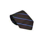 Yarn-dyed brown sartorial tie in pure wool