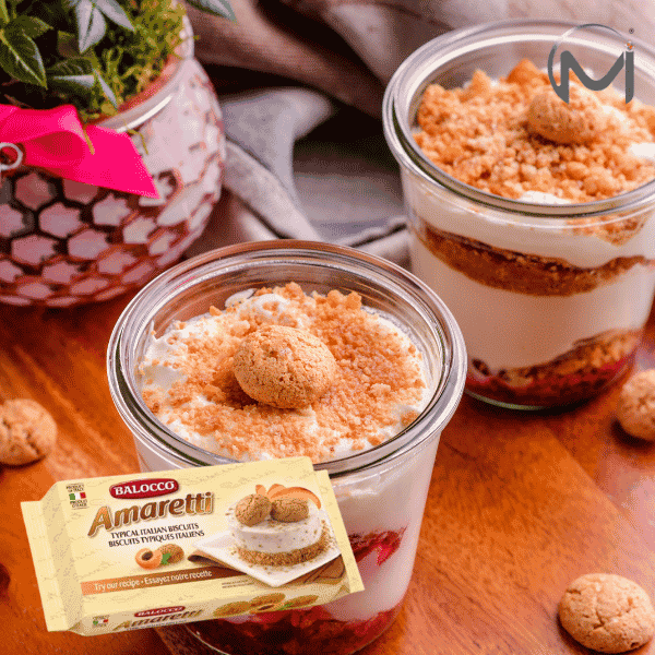 Amaretti Balocco Semifreddo Recipe with Balocco Amaretti Cookies