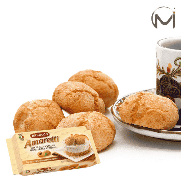 Amaretti Balocco Amaretti Balocco with a cup of tea or herbal tea